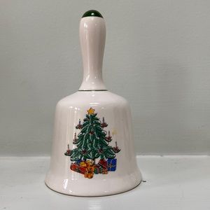 Vintage Christmas tree Spode style Porcelain bell